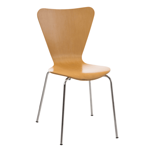 Silla de Visita Apilable Calisto Madera Natural 49X45X85 cm