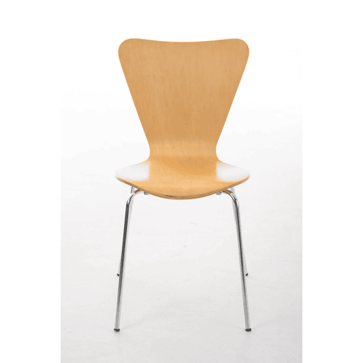 Silla de Visita Apilable Calisto Madera Natural 49X45X85 cm