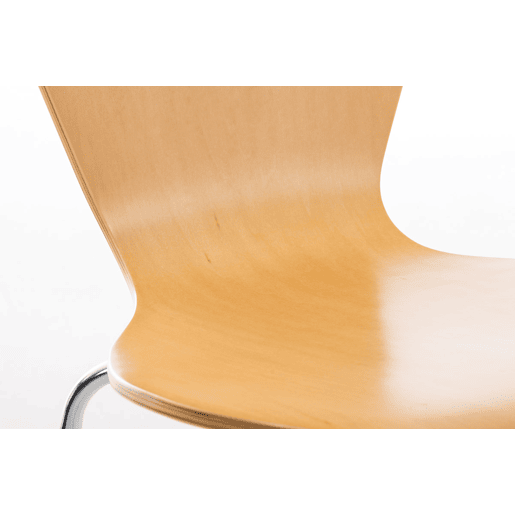 Silla de Visita Apilable Calisto Madera Natural 49X45X85 cm