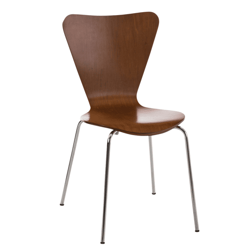 Silla de Visita Apilable Calisto Madera Marrón 49X45X85 cm