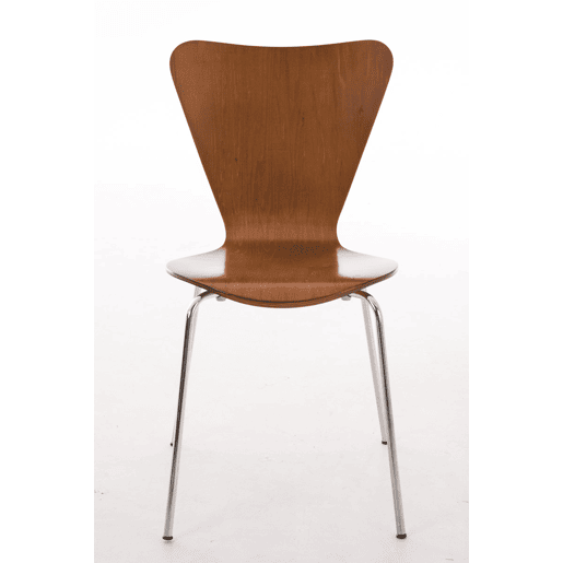 Silla de Visita Apilable Calisto Madera Marrón 49X45X85 cm
