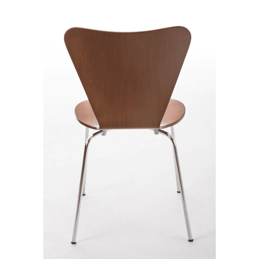 Silla de Visita Apilable Calisto Madera Marrón 49X45X85 cm
