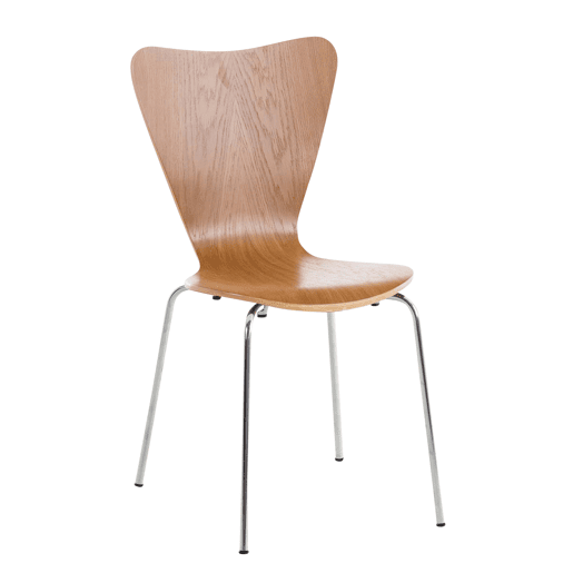 Silla de Visita Apilable Calisto Madera Roble 49X45X85 cm
