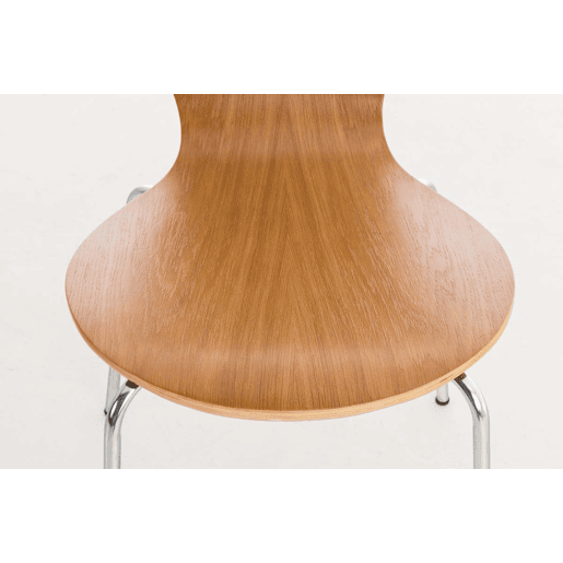 Silla de Visita Apilable Calisto Madera Roble 49X45X85 cm