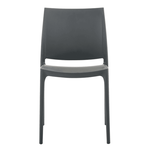 Silla Apilable Maya Plástico Gris oscuro 50X44X81 cm