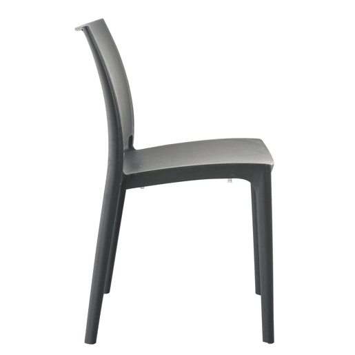 Silla Apilable Maya Plástico Gris oscuro 50X44X81 cm