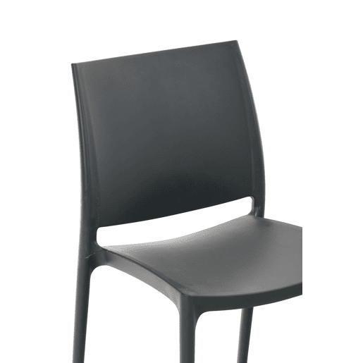 Silla Apilable Maya Plástico Gris oscuro 50X44X81 cm