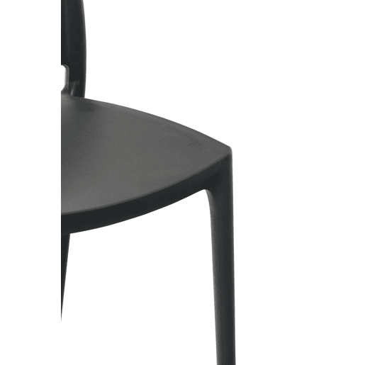 Silla Apilable Maya Plástico Gris oscuro 50X44X81 cm