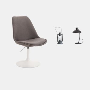 Silla De Comedor Maverick En Tela Gris oscuro 57X48X76 cm
