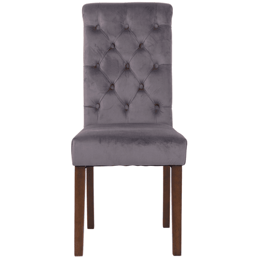 Silla de comedor Lisburn Terciopelo Gris oscuro 63X45X98 cm