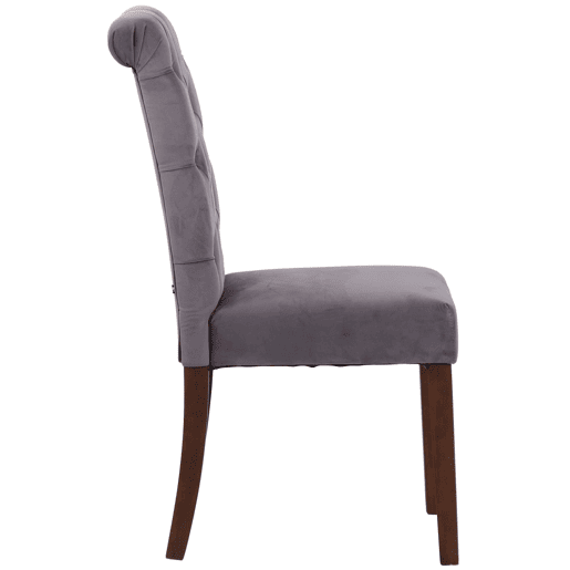 Silla de comedor Lisburn Terciopelo Gris oscuro 63X45X98 cm