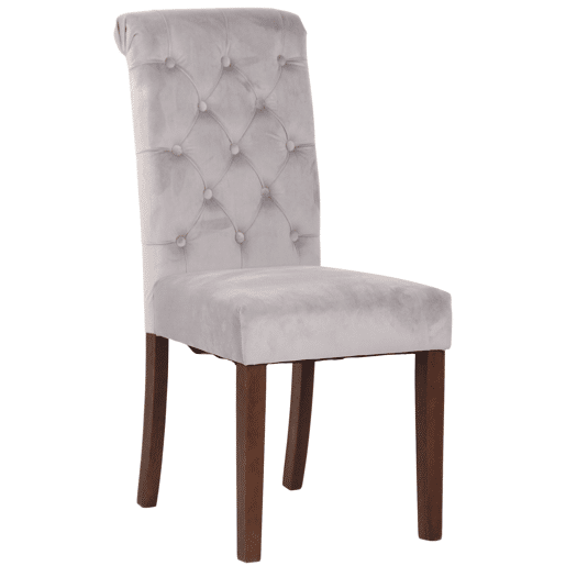 Silla de comedor Lisburn Terciopelo Gris 63X45X98 cm