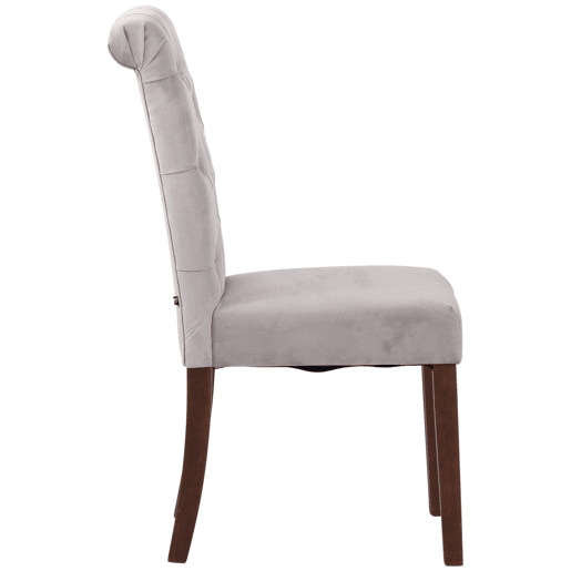 Silla de comedor Lisburn Terciopelo Gris 63X45X98 cm
