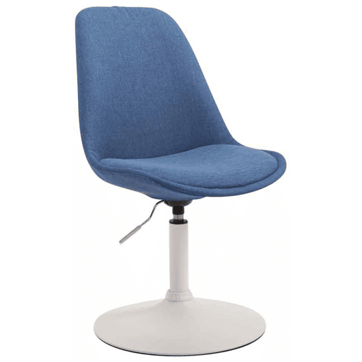 Set de 4 sillas de comedor Maverick en tela Azul 57X48X76 cm