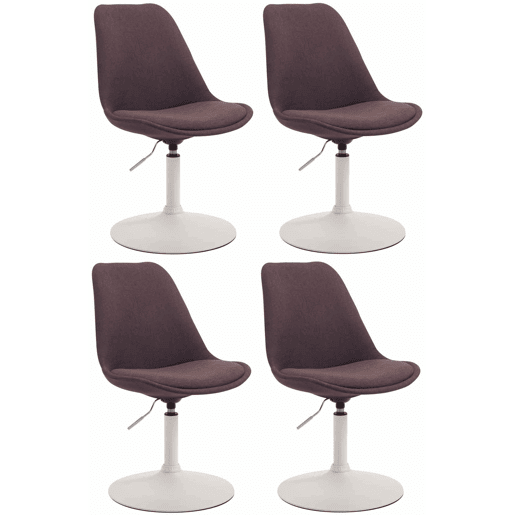 Set de 4 sillas de comedor Maverick en tela Marrón 57X48X76 cm