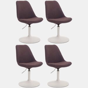 Set de 4 sillas de comedor Maverick en tela Marrón 57X48X76 cm