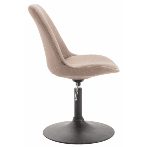 Set de 4 sillas de comedor Maverick en tela Gris topo 57X48X76 cm