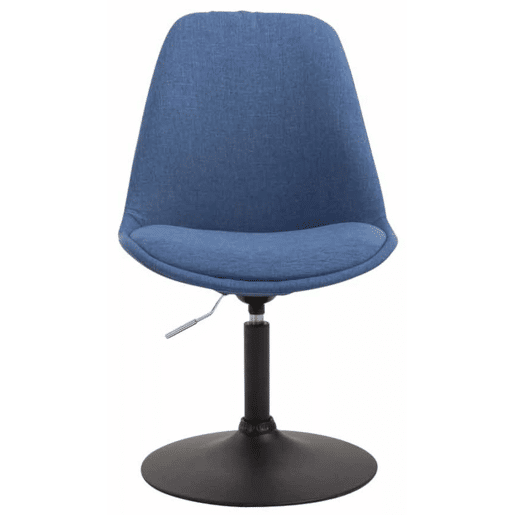 Set de 4 sillas de comedor Maverick en tela Azul 57X48X76 cm