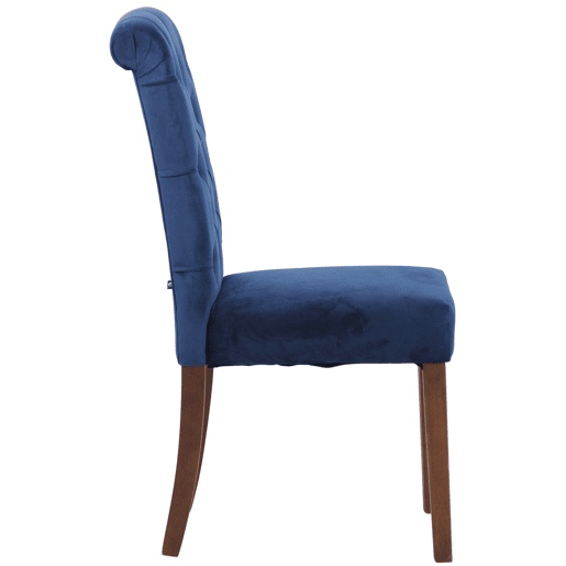 Silla de comedor Lisburn Terciopelo Azul 63X45X98 cm