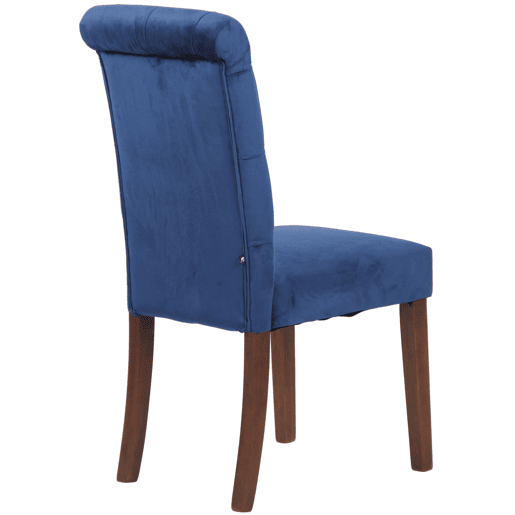 Silla de comedor Lisburn Terciopelo Azul 63X45X98 cm