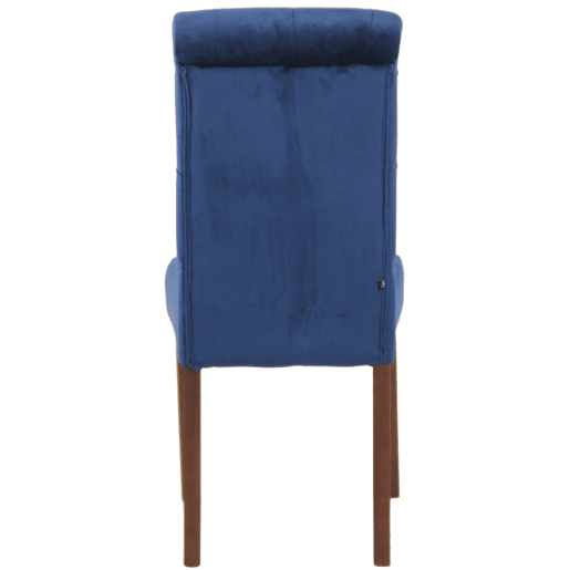 Silla de comedor Lisburn Terciopelo Azul 63X45X98 cm