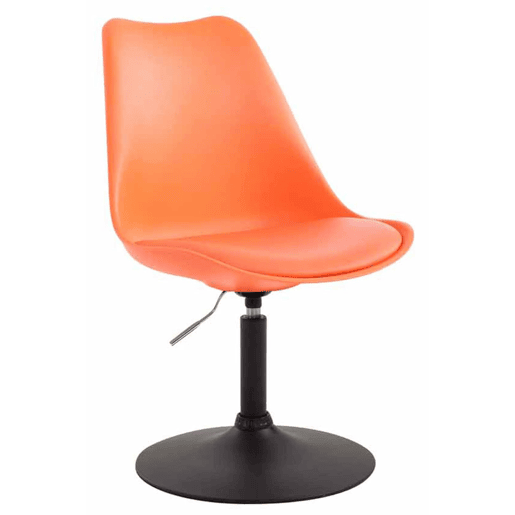 Set de 4 sillas de comedor Maverick con pie de trompeta Plástico Naranja 57X48X76 cm