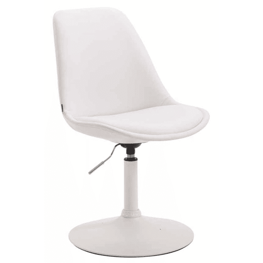 Set de 4 sillas Lounge Maverick en polipiel Simil cuero Blanco 57X48X76 cm
