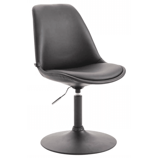 Set de 4 sillas Lounge Maverick en polipiel Simil cuero Negro 57X48X76 cm
