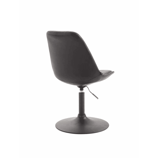 Set de 4 sillas Lounge Maverick en polipiel Simil cuero Negro 57X48X76 cm