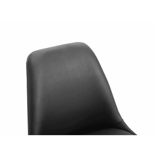 Set de 4 sillas Lounge Maverick en polipiel Simil cuero Negro 57X48X76 cm