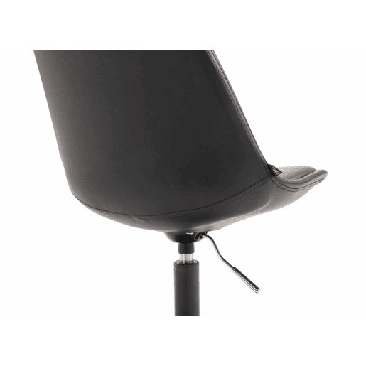 Set de 4 sillas Lounge Maverick en polipiel Simil cuero Negro 57X48X76 cm