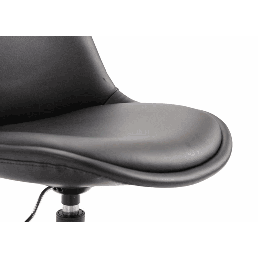 Set de 4 sillas Lounge Maverick en polipiel Simil cuero Negro 57X48X76 cm