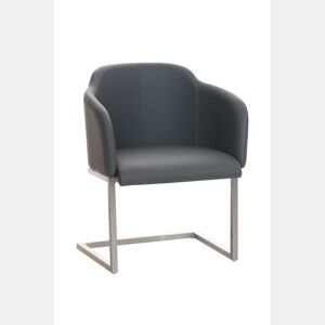 Butaca De Salón Magnus Simil cuero Gris 52X45X84 cm