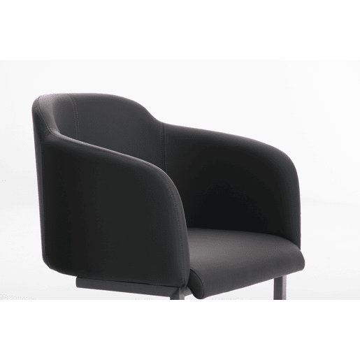 Butaca De Salón Magnus Simil cuero Gris 52X45X84 cm