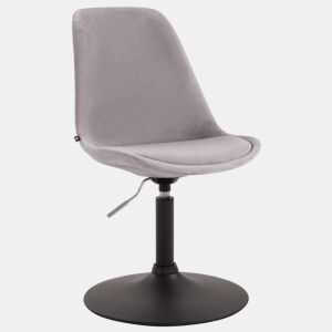 Silla Comedor Maverick En Terciopelo Gris 57X48X76 cm