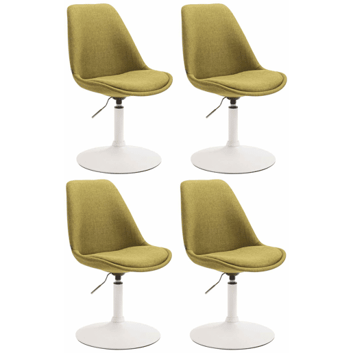 Set de 4 sillas de comedor Maverick en tela Verde 57X48X76 cm