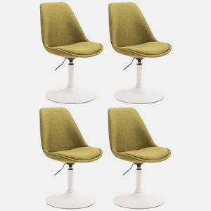 Set de 4 sillas de comedor Maverick en tela Verde 57X48X76 cm