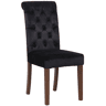 Silla de comedor Lisburn Terciopelo Negro 63X45X98 cm