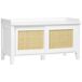 Banco Zapatero MDF, Ratán HOMCOM, hogar - muebles de recibidor Banco Zapatero MDF, Ratán HOMCOM, hogar - muebles de recibidor Blanco