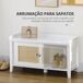 Banco Zapatero MDF, Ratán HOMCOM, hogar - muebles de recibidor Banco Zapatero MDF, Ratán HOMCOM, hogar - muebles de recibidor Blanco