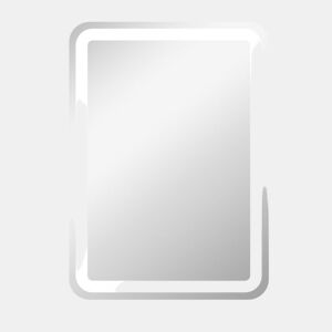 HOMCOM Espelho Casa de banho com Luzes LED 70x50 cm Espelho de Parede Antiembaciamento com 3 Temperaturas de Cor Ajustável e Função de Memória Horizontal e Vertical Prata