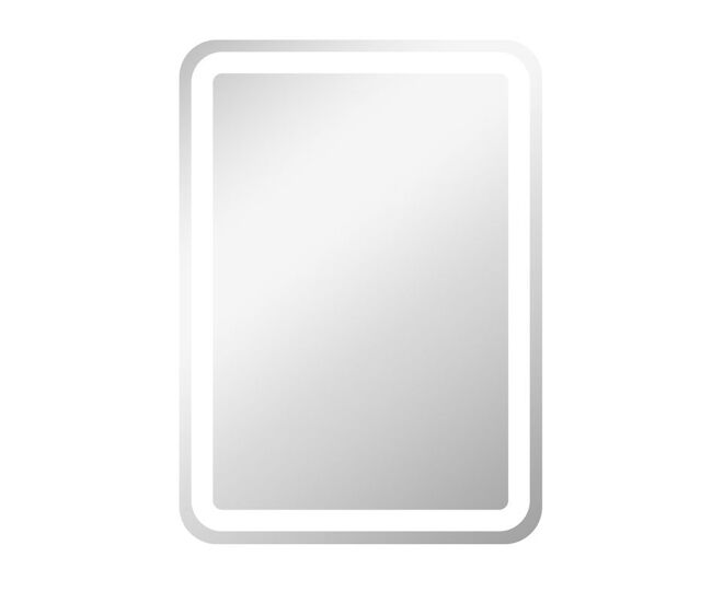 Homcom espejo de baño con luces led, 50x70 cm, espejo de pared, 3 colores de luz, brillo regulable, función antivaho, función de memoria, interruptor táctil, ip44, horizontal/vertical
