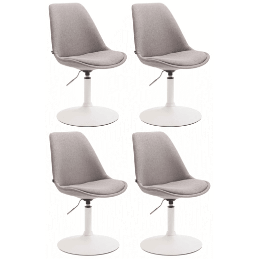 Set de 4 sillas de comedor Maverick en tela Gris 57X48X76 cm