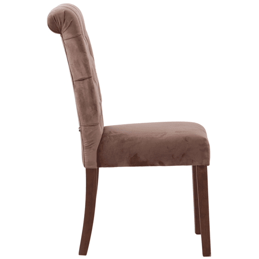 Silla de comedor Lisburn Terciopelo Marrón 63X45X98 cm