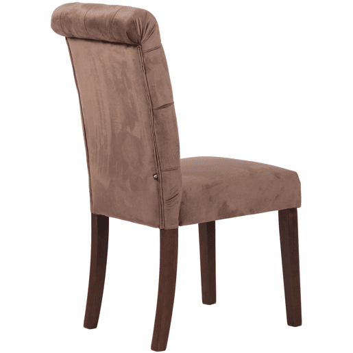 Silla de comedor Lisburn Terciopelo Marrón 63X45X98 cm