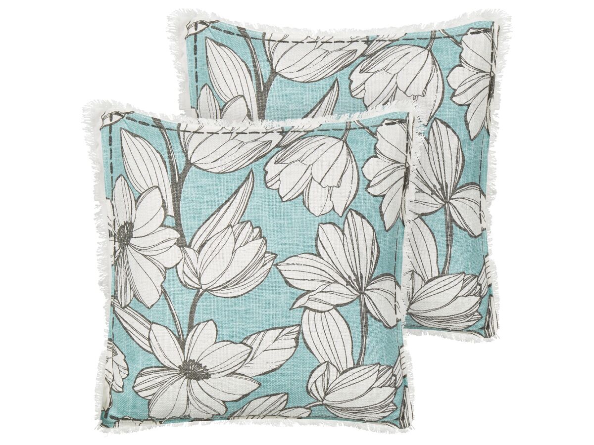 Beliani Cojín decorativo CYANOTIS 45x45