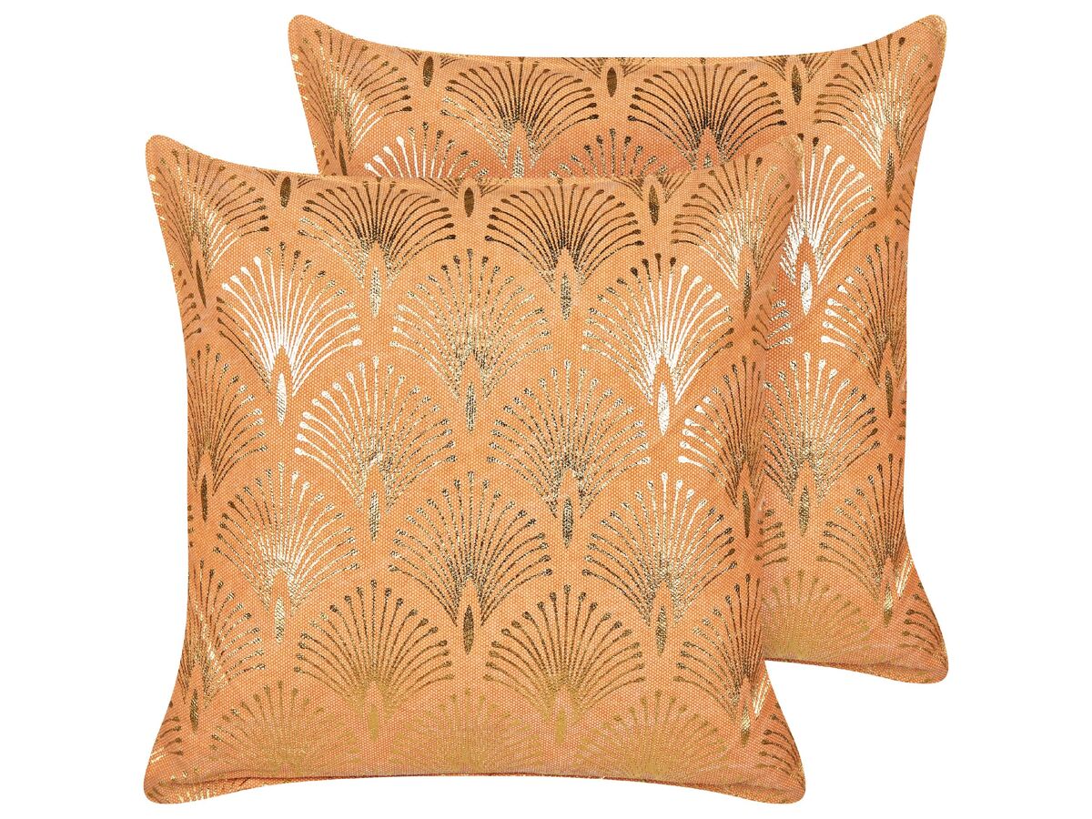 Beliani Cojín decorativo HOYA 45x45 Naranja