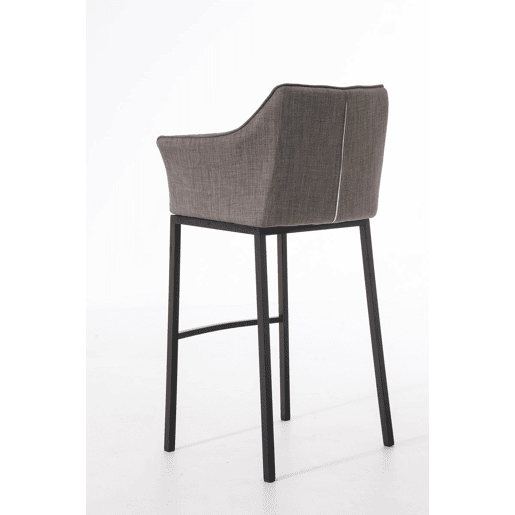 Taburete de Bar Damaso Tela con Base de Cuatro Patas Gris 48X64X110 cm