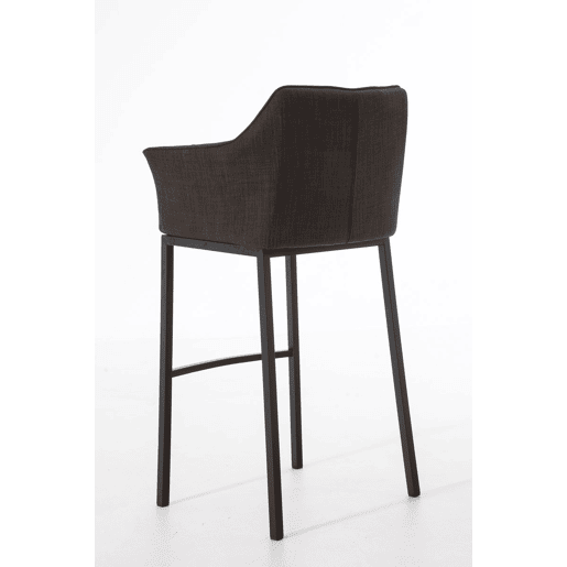 Taburete de Bar Damaso Tela con Base de Cuatro Patas Marrón 48X64X110 cm