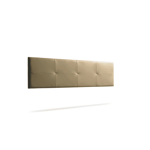Cabeceira Estofada ALTEA Pele Sintética 220x50x5 cm - Dourado - Moonia